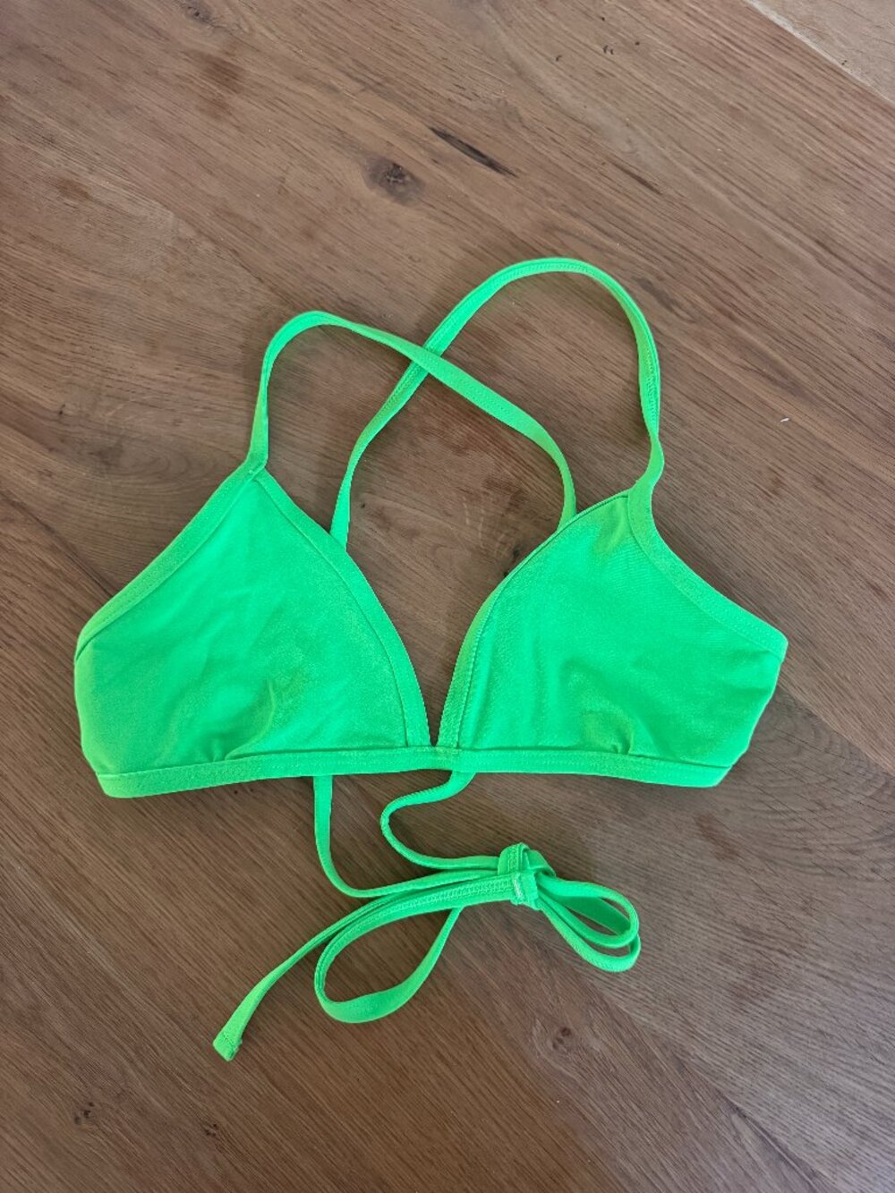 Jolyn Triangle Bikini Top — Neon Lime Green | XL